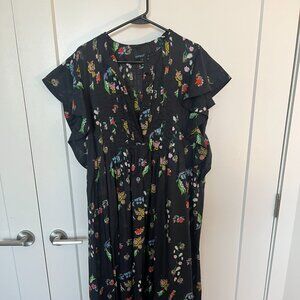 Cynthia Rowley Flutter Sleeve Caftan Dress